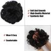 Friggqwe Fake hair Wig ball head female lazy fluffy realistic simulation hair elastic rubber band flower bud hair accessories Hair buns hair piece(Lilac) view 3