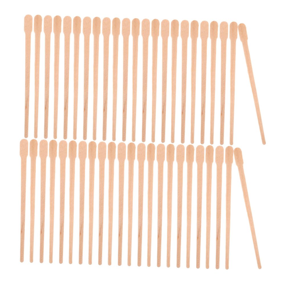Ipetboom Hair Removal Waxing Sticks Kit 100 Wooden Applicators No Burrs for Nose Eyebrows Body to Use