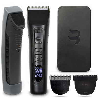 Brio Trim Everything Bundle Beardscape V1 Black Bundled with Zero Blade, Body Blade, Travel Case & Breadscape Sleeve, Featuring Adjustable Ceramic Blade, a Complete Kit for All Your Grooming Needs