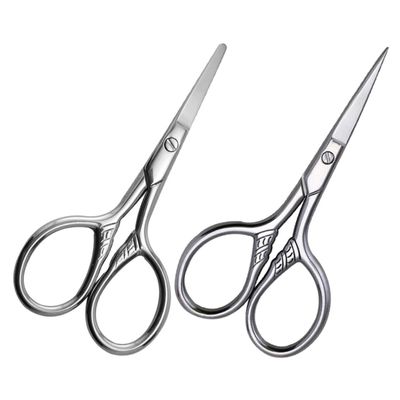 AUTSUPPL 2pcs Eyebrow Scissors for Women Small Scissor Beauty Stylish Stainless Steel Eyebrow Trimmers