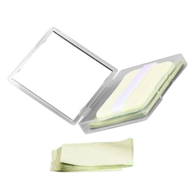 NOLITOY Facial Oil Control Sheets Green Tea Infused Paper Blotting Paper for Oily Skin 1 Set Puff