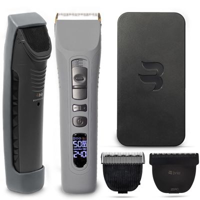 Brio Trim Everything Bundle Beardscape V1 Gray Bundled with Zero Blade, Body Blade, Travel Case & Breadscape Sleeve, Featuring Adjustable Ceramic Blade, a Complete Kit for All Your Grooming Needs