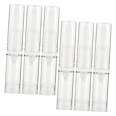 HONMEET 6pcs Travel Pump Bottles for Foundation and Lotion Refillable Containers for Makeup and Skin Care Portable Essence Bottles for Easy Use