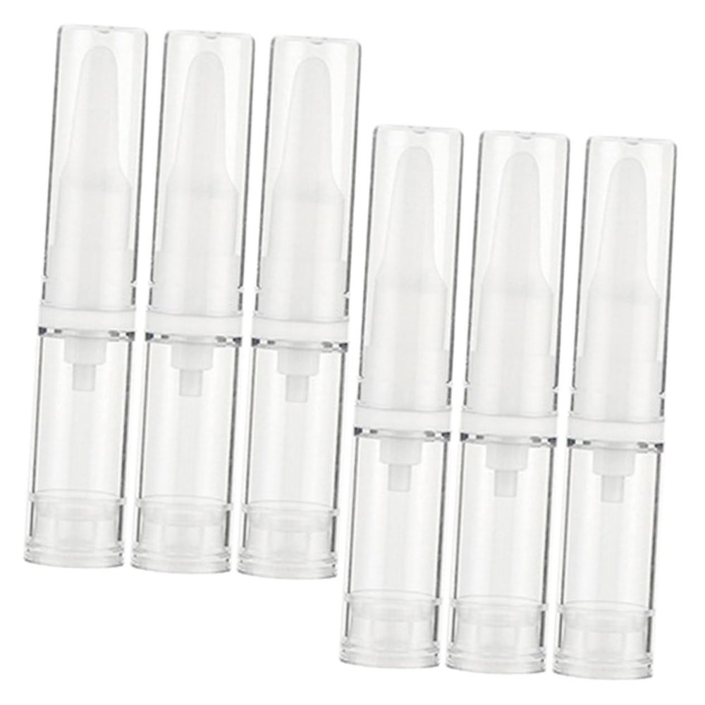 HONMEET 6pcs Travel Pump Bottles for Foundation and Lotion Refillable Containers for Makeup and Skin Care Portable Essence Bottles for Easy Use