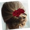 Baluue Floral Hair Comb Rose Hair Accessory for Girls Women Wedding Bridal Festival Photo view 3