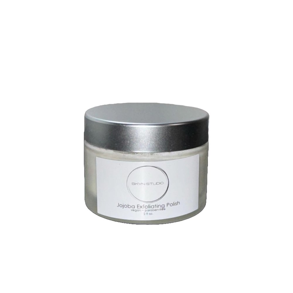 SKYN STUDIO Jojoba Exfoliating Polish, Gentle Face and Body Scrub for Women, Hydrating Facial Exfoliator, Moisturizing Organic Skincare, Vegan, Paraben-Free, Gluten-Free Nourishing Scrub