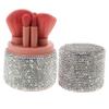 Baluue One Makeup Brush Storage Set Lids for Foundation Eye Powder Blush Portable Brush Case Travel Cosmetics Organizer Luxury Rhinestone Dustproof for Home Travel Parties view 1