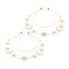 Beatifufu 2pcs Double Layer Goddess Headband Star and Moon Charms Lightweight Metal Hair Clasp for Women for Weddings and Parties Stylish Headwear Accessory view 1