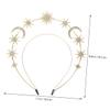 Beatifufu 2pcs Double Layer Goddess Headband Star and Moon Charms Lightweight Metal Hair Clasp for Women for Weddings and Parties Stylish Headwear Accessory view 2