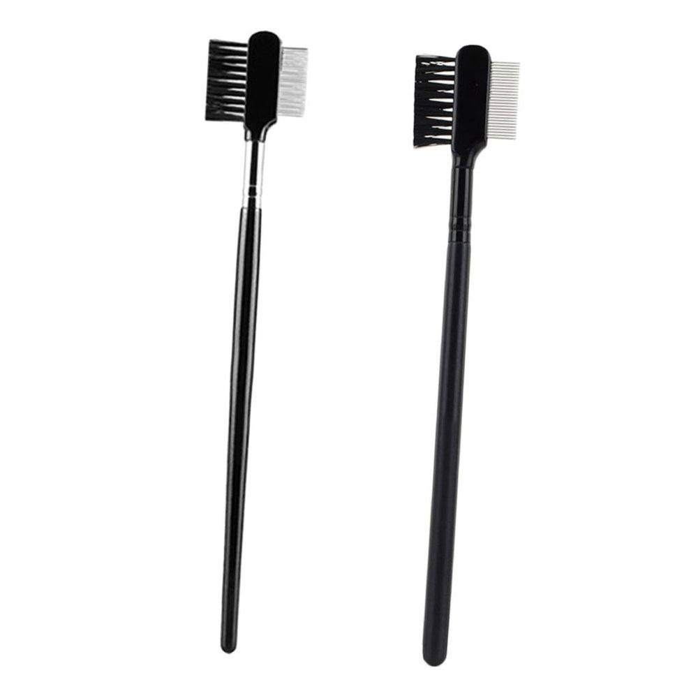 FOMIYES 2pcs Beauty Brush and Comb Eyebrow Lash Shaping Tools Angled Eyebrow Brush Eyelash Beauty Tool Eyelash Combs for Makeup
