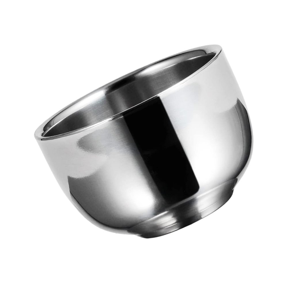 SOESFOUFU 1pc Stainless Steel Foaming Shaving Bowl for Men Shaving Container for Home Use Salons Father Day