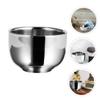 SOESFOUFU 1pc Stainless Steel Foaming Shaving Bowl for Men Shaving Container for Home Use Salons Father Day view 2