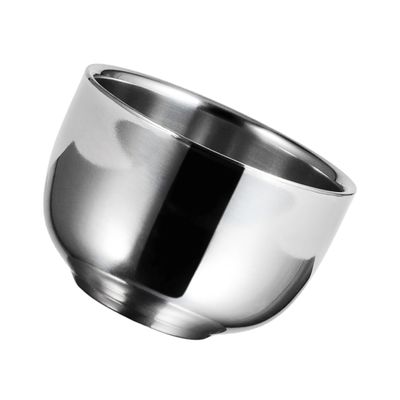 Baluue 1pc Men Stainless Steel Shaving Foaming Bowl Portable Shaving Soap Bowl for Home and Travel Use for Barbers and Personal Grooming