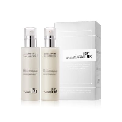 DR+LAB Age Control Softener and Emulsion Kit 5.07 fl oz /150ml Moisturizing Wrinkle Care Nutrient Face Moisturizer for Dry, Dull, Uneven Texture Skin Korean Skincare