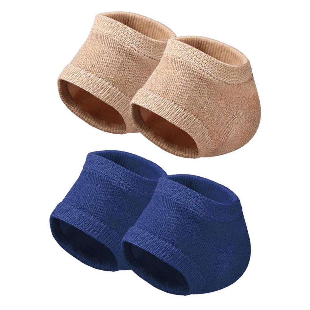 FOMIYES 2pairs Gel Heel Socks Breathable Heel Protectors Skin Tone for Moisturizing and Softening