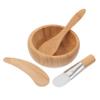 Beatifufu 1set Diy Facial Mask Mixing Bowl Set Wooden Skin Care Tool Kit Bowl Spatula Brush and Spoon for Women Beauty Accessory for Spa and Home Use view 1