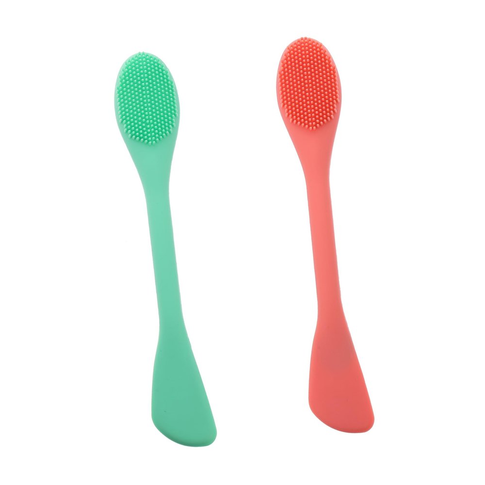 Didiseaon 2pcs Dual-Sided Face Cleansing Brush for Deep Pore Cleaning and Exfoliating Gentle Massage Tool for Face Wash and Mask Application
