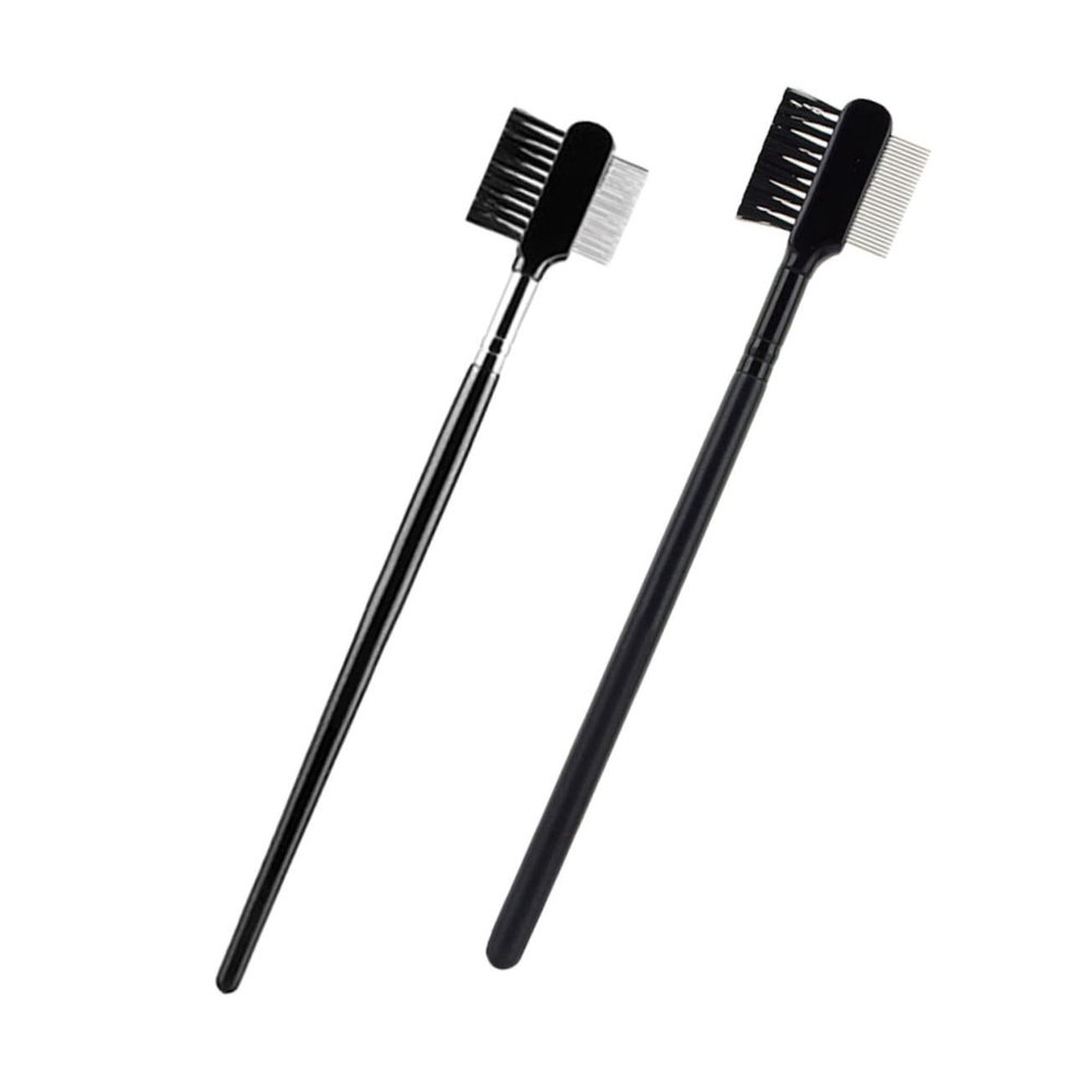 Gogogmee Angled Eyebrow Brushes 2pcs Makeup Eyebrow Brush Set Foldable Eyelash Comb Portable Beauty Tool