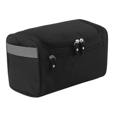 Akozon Premium Hanging Toiletry Bag, Wall Hanging Makeup Bag, Cosmetic Pouch with Builtin Hook, Large Capacity Travel Storage Bag, Lightweight Polyester