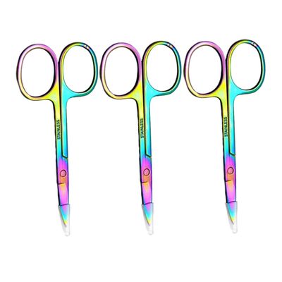 Didiseaon Stainless Steel Titanium Eyebrow Scissors Grooming Kit Tweezers Combs for Men Women