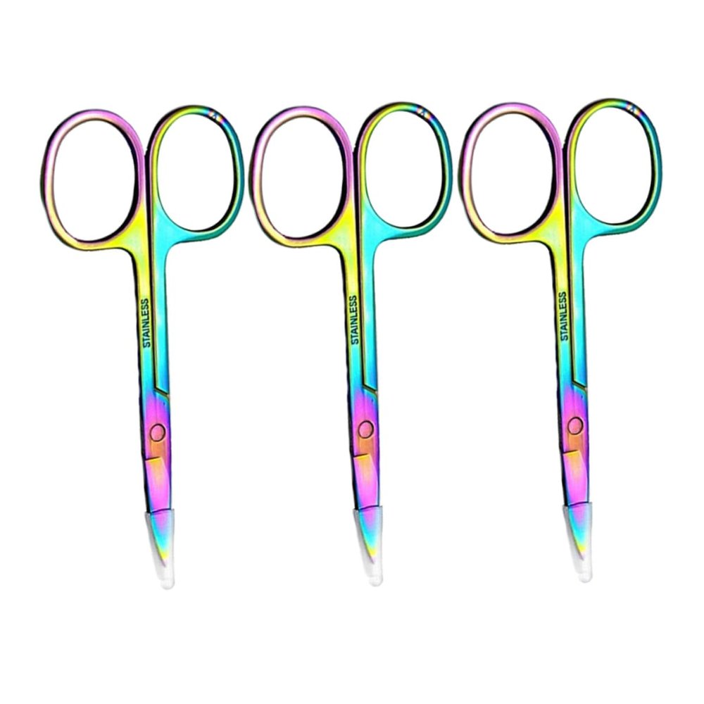 Didiseaon Stainless Steel Titanium Eyebrow Scissors Grooming Kit Tweezers Combs for Men Women