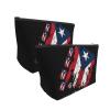 Vintage Puerto-Rico-Flag Trapezoid Cosmetic Bag Small Makeup Pouch Travel Makeup Bag For Women view 2