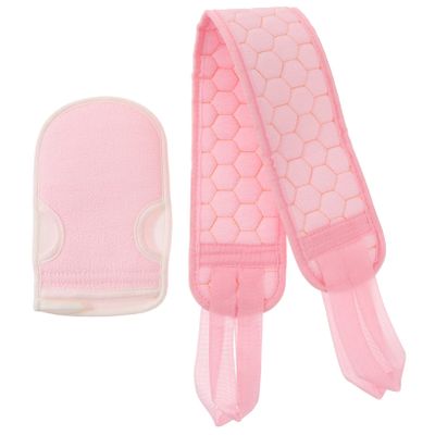 Hemoton 2pcs Back Exfoliating Shower Gloves and Bath Towel for Deep Cleansing and Relaxation Soft Material Hanging Design for Easy Storage Comfortable Use