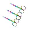FOMIYES Men's Eyebrow Scissors Titanium Stainless Steel Safety Trimmer Beauty Dressing Tools view 1