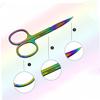 FOMIYES Men's Eyebrow Scissors Titanium Stainless Steel Safety Trimmer Beauty Dressing Tools view 3