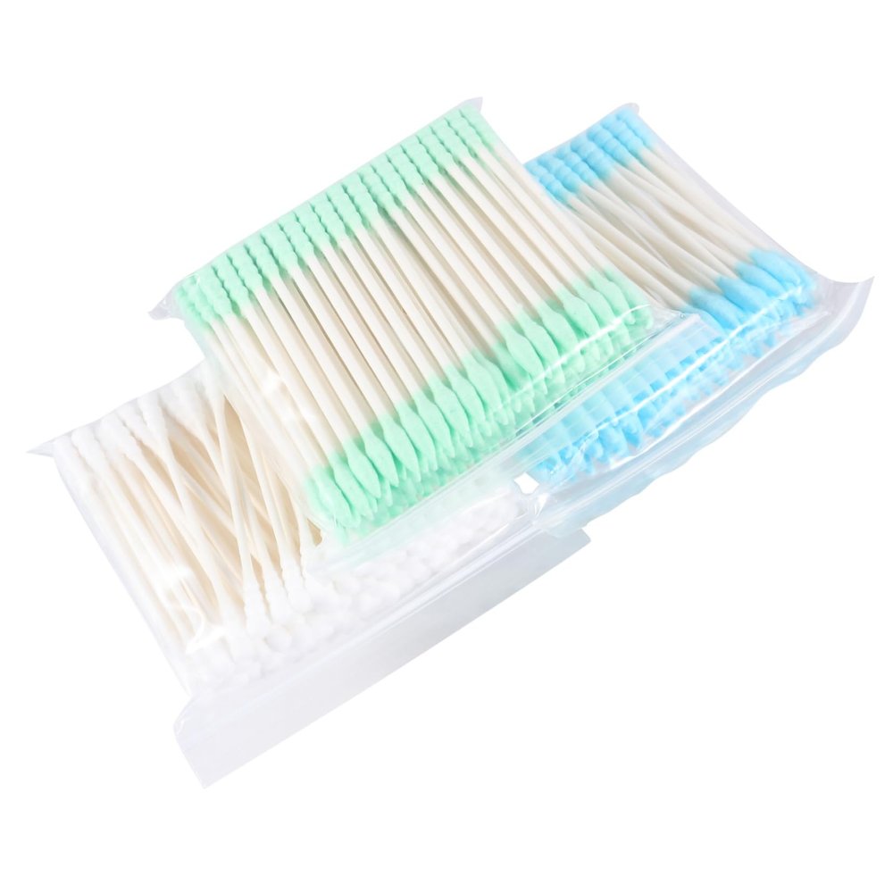 MERRYHAPY Double Headed Cotton Swabs 300 Total Makeup and Beauty Cleaning Long Cotton Sticks for All Purposes