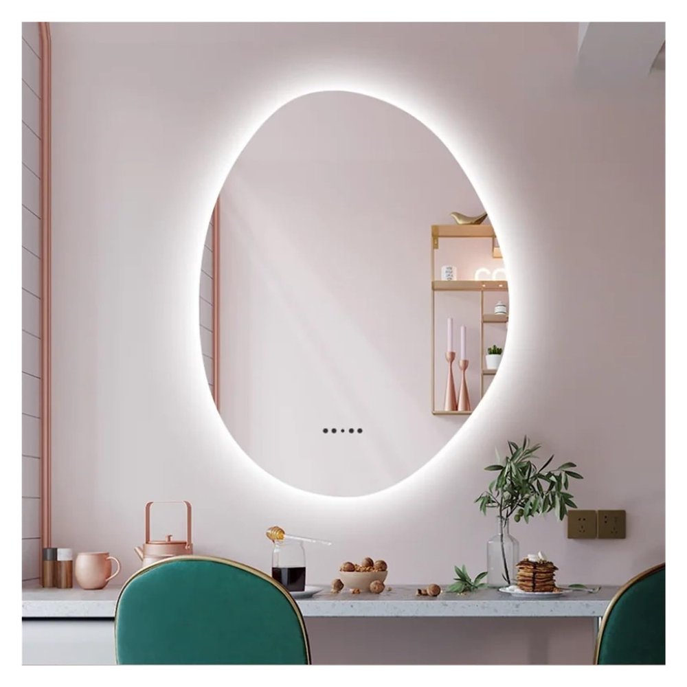 28x38 Inch Round Decorative Bath Mirrors Washroom Decorative Self Haircut Gold Wall Shower Bath Mirrors,Mirrors