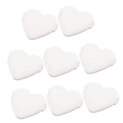 Baluue 8pcs Heart-shaped Makeup Powder Puff Soft Short Hair for Loose Powder Foundation Setting Beauty Tool