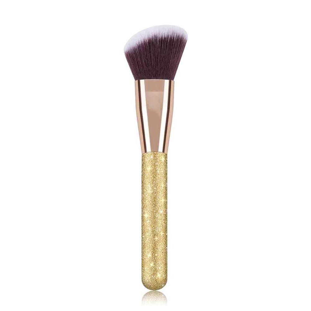 1Pcs Golden Brush Handle Synthetic Hair Blush Loose Powder Cream Foundation Single Makeup Brush Cosmetics Tools