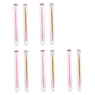 FOMIYES 10pcs Portable Rhinestone Eyelash Tubes Makeup Applicators for Storage and Replacement for Personal Use and Makeup Artists
