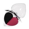 Beatifufu 2pcs Heart Shape Flocking Makeup Sponge for Wet and Dry Use Foundation Blending for Concealer Reddish Black Color view 1