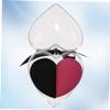 Beatifufu 2pcs Heart Shape Flocking Makeup Sponge for Wet and Dry Use Foundation Blending for Concealer Reddish Black Color view 2