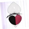 Beatifufu 2pcs Heart Shape Flocking Makeup Sponge for Wet and Dry Use Foundation Blending for Concealer Reddish Black Color view 3