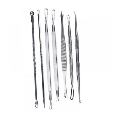 FRCOLOR 7pcs Blackhead Removal Tool Kit Professional Comedone Extractor for Face and Skin Care Blemish Remover Instruments for All Skin Types