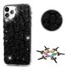 STENES Sparkle Glitter Case Compatible with TCL 50 XL 5G - Stylish - 3D Handmade Bling Rhinestone Rhinestone Crystal Diamond Design Girls Women Cover - Black view 1