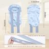 AWAYTR Long Silk Bonnet for Sleeping - 100% Mulberry Silk Bonnet for Women Long Hair Sleep Cap with Elastic Tie Band (Sky Blue) view 2