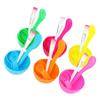 Healeved Facial Mask Bowls 6pcs Set with Measuring Spoons Brush Face Mask Making Kit Skin Care Tool Plastic Mixing Bowls Random Color view 1