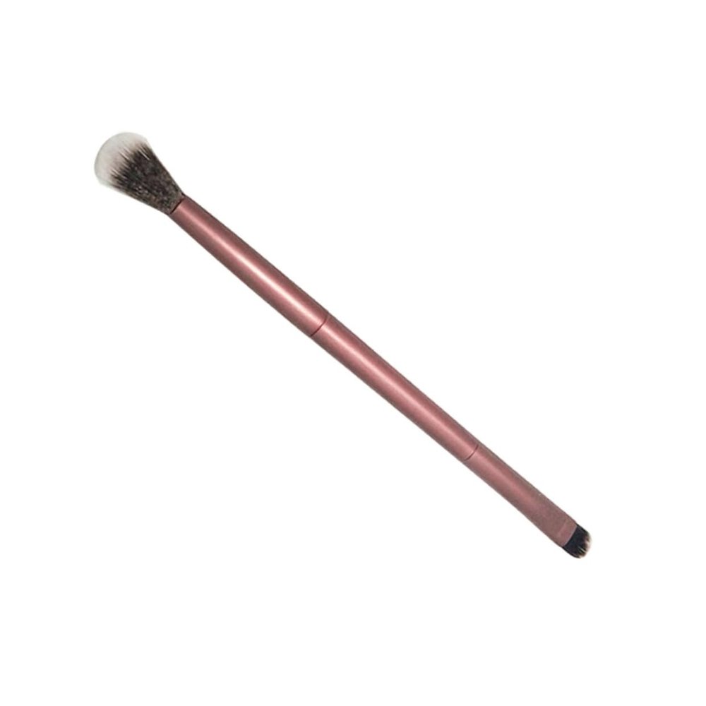 IWOWHERO Portable Makeup Brush Double-ended Eyeshadow Brow Brush Professional Makeup Tools Soft Fiber Bristles Fashion Design for Ladies