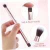 IWOWHERO Portable Makeup Brush Double-ended Eyeshadow Brow Brush Professional Makeup Tools Soft Fiber Bristles Fashion Design for Ladies view 3