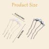 2 Pcs Pearls French Twist Hair Pin Pearl Decorative Hair Comb Metal French Hair Pin Elegant U Shaped Hair Pins Pearls Fork Clip For Women Perfect For Weddings Parties And Daily Wear Black & Gold view 2