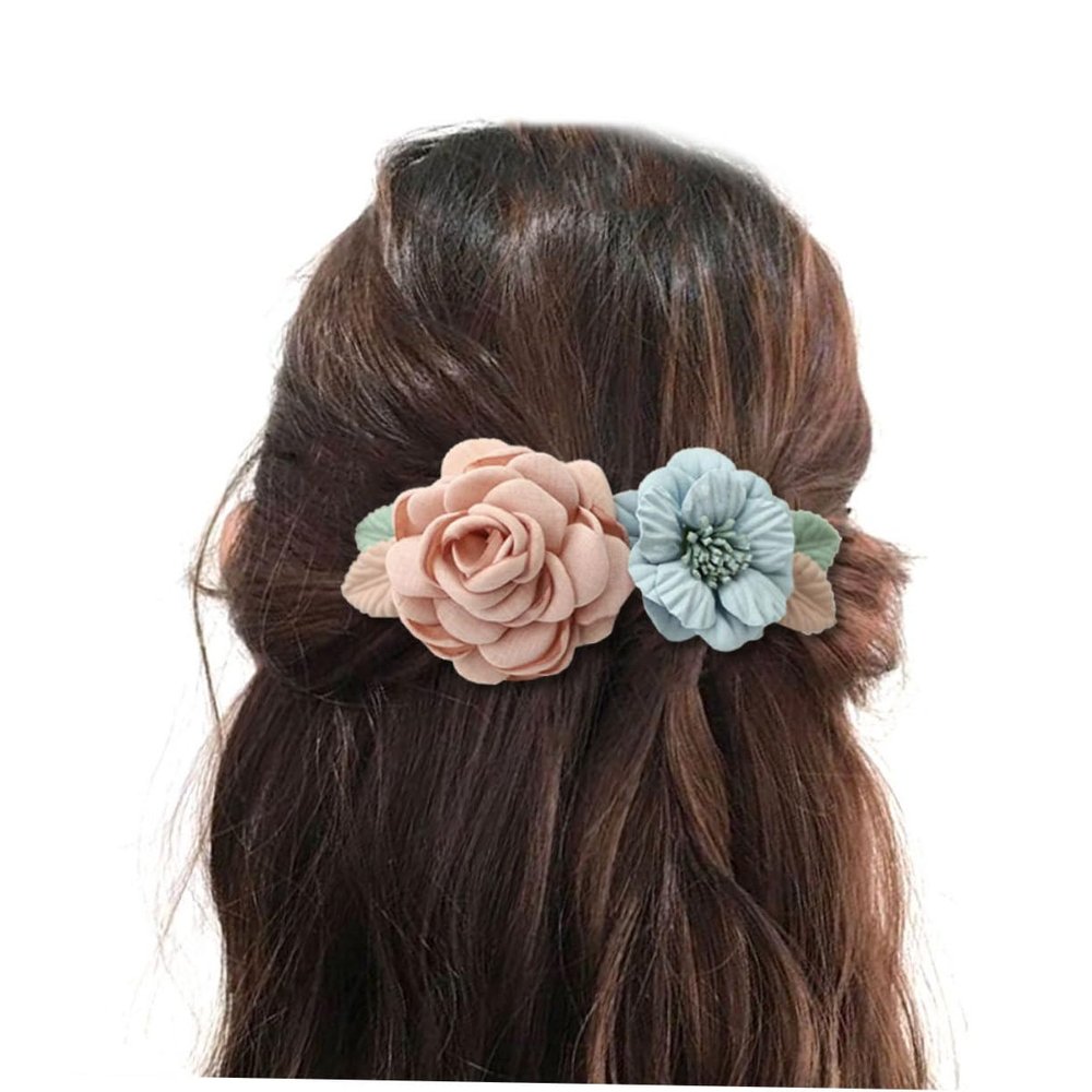 Beatifufu Rhinestone Inserted Hair Comb Women Flower Hair Combs for Hairstyles Daily Use