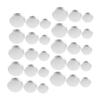Baluue 30pcs Round Eyeshadow Pans Empty Makeup Palette Organizer for Travel Home Metal Blusher Pans view 1