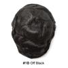 Durable Fine Mono Toupee For Men Hair Piece Hair Replacement System For Men Real Human Hair Men's Toupee Hair System 8x11 110% light to Medium density1B# OFF BLACK view 2