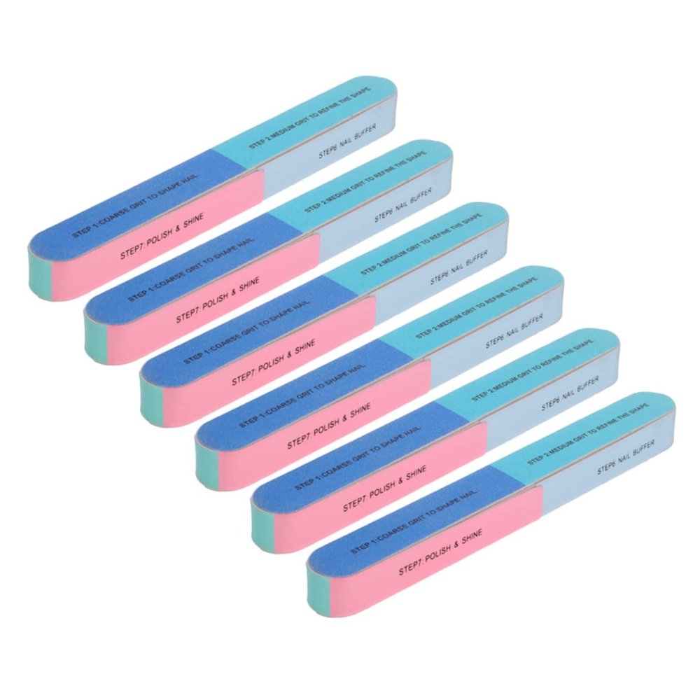 SKISUNO 6-Sided Nail Buffer Blocks Set of 8 Professional Nail Files for Smooth Polishing Suitable for and Manicure