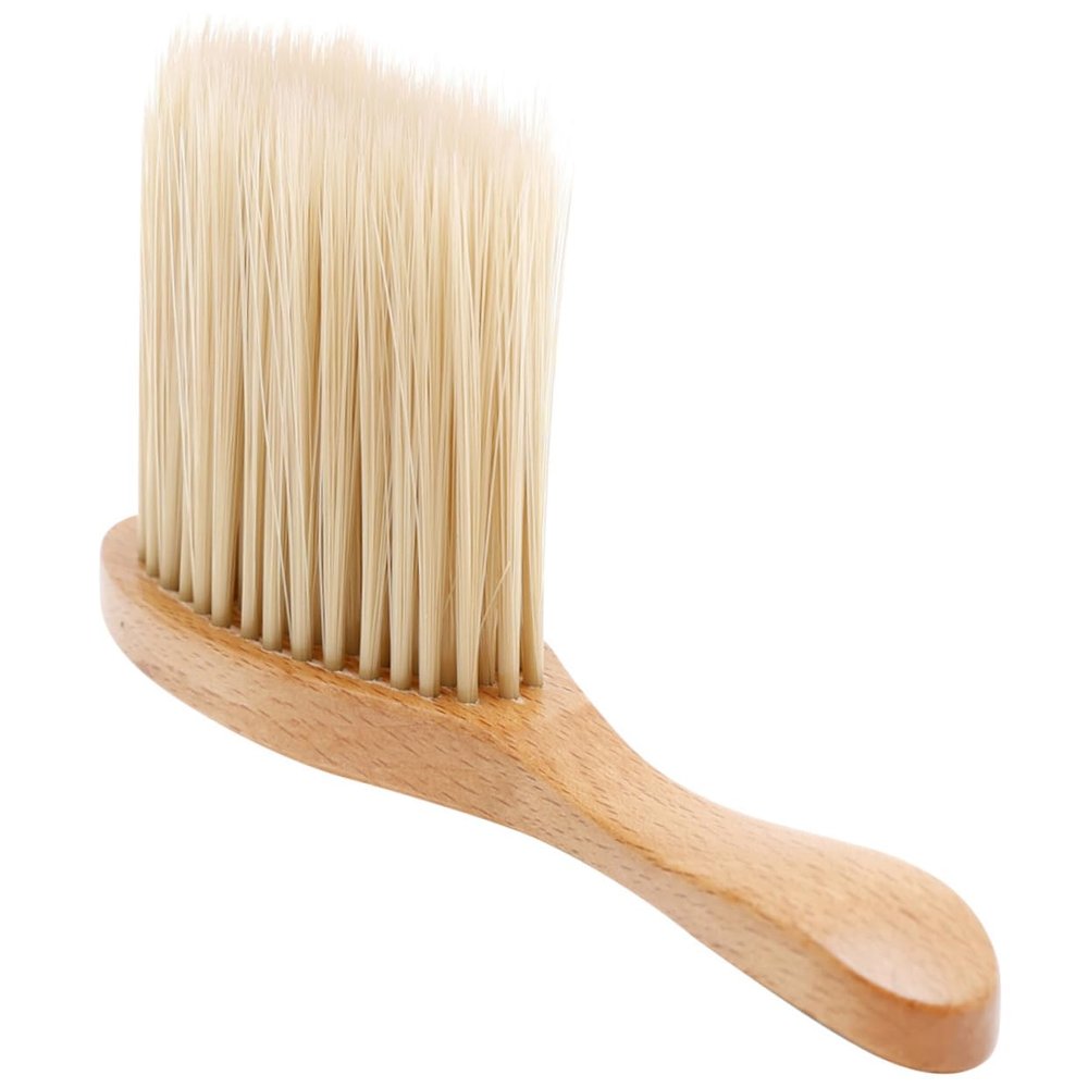 FOMIYES Barber Neck Duster Hair Cleaning Brush Vintage Hair Cutting Tool for Salon and Home Use Gentle Skin Around Neck Ears and Face