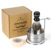 Anbbas Badger Hair Shaving Brush,Stainless Steel Stand Holer for Razor and Brush, Shaving Soap and Bowl,4in1 Kit for Men Wet Shave view 1